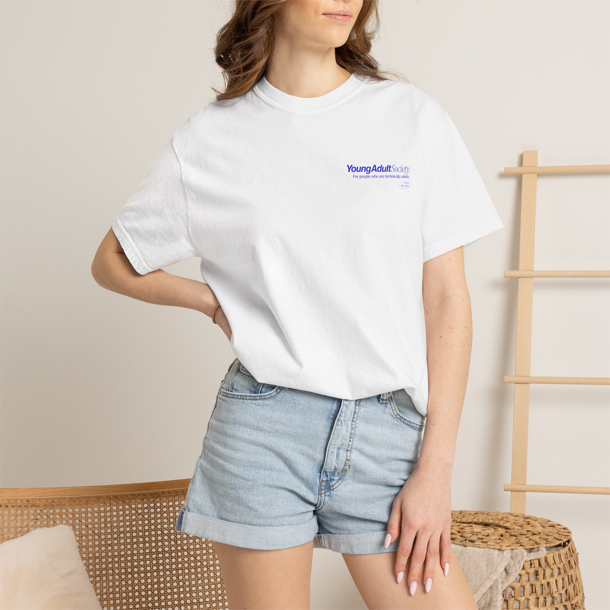 Minimalist "Young Adult" Chest Logo T-Shirt