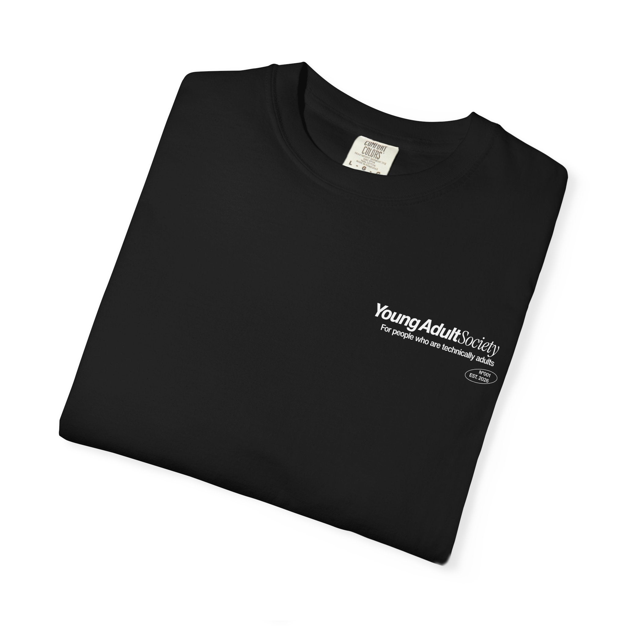 Minimalist "Young Adult" Chest Logo T-Shirt