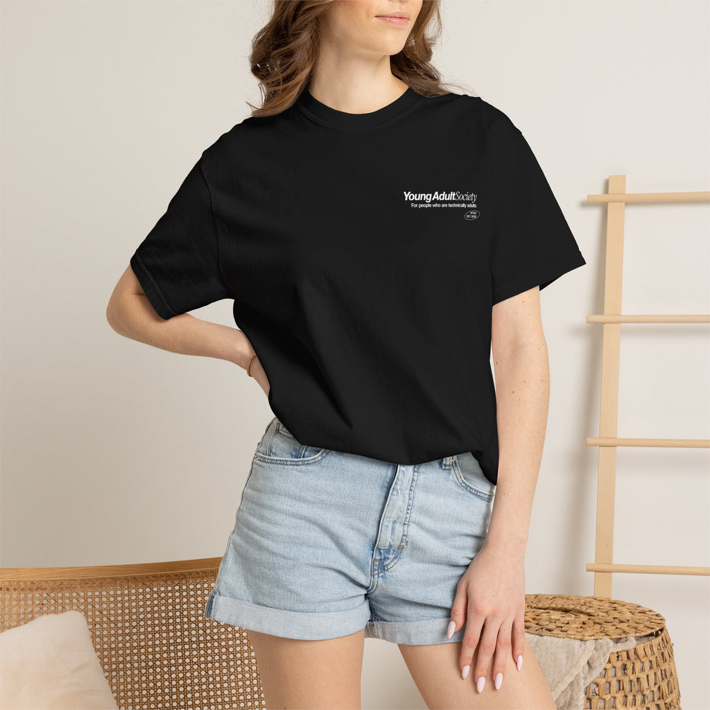 Minimalist "Young Adult" Chest Logo T-Shirt
